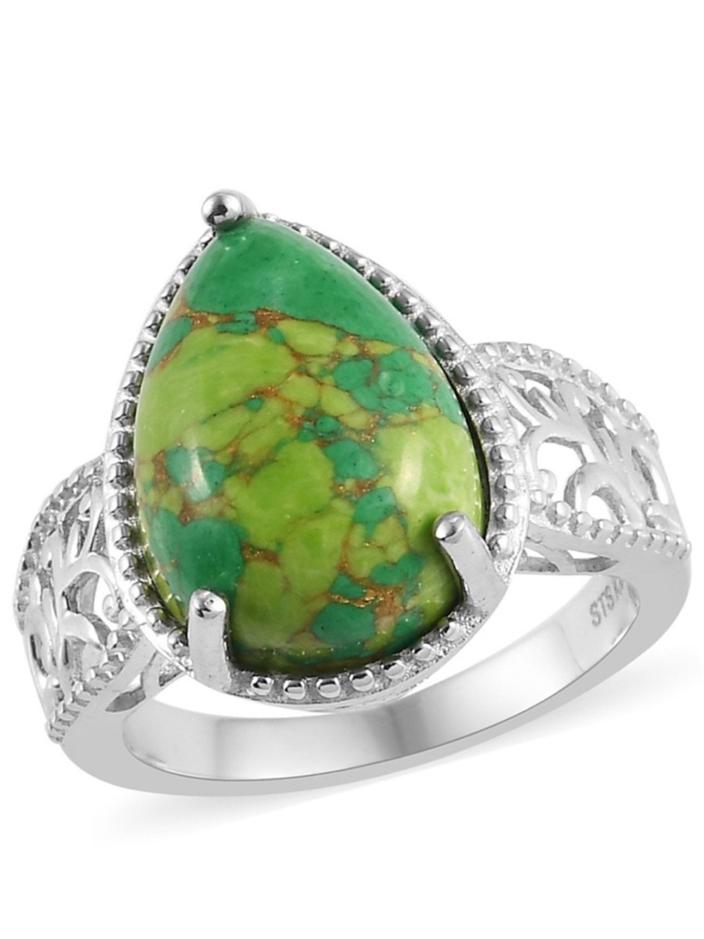 Mojave Green Turquoise Magnetic Solitaire Ring